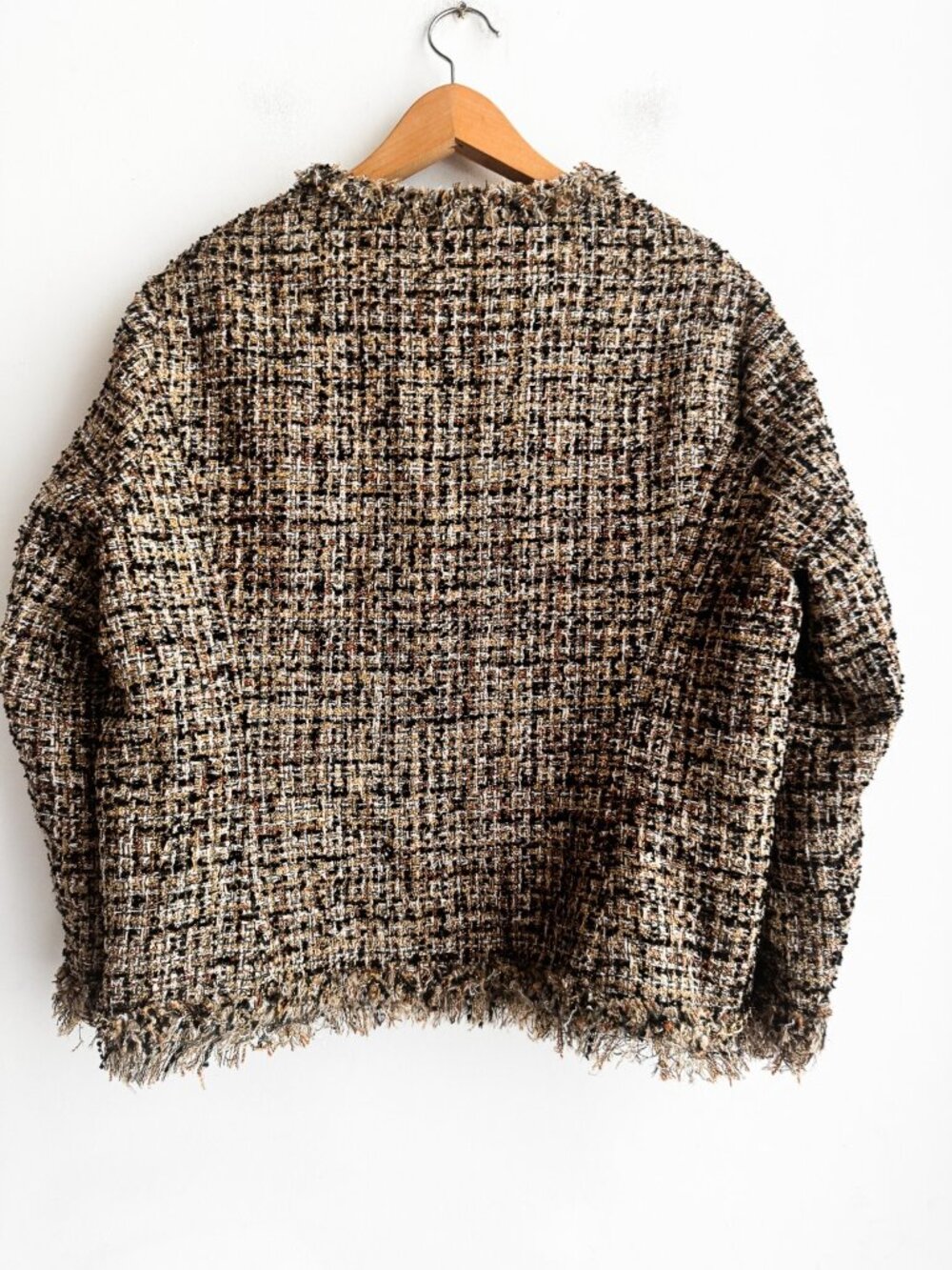 Kobi Halperin Brown Black Tweed Blazer XL - Picture 7 of 9